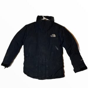 The North Face HyVent Down Jacket Full Zip High Neck Zip Pocket Black XS